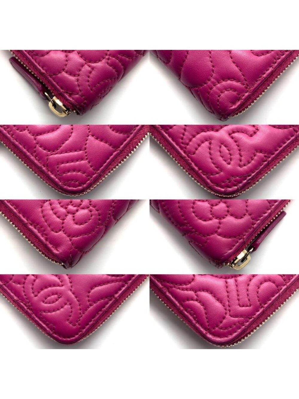 Chanel Wallet Camellia Stitch Round Zip - Picture 11 of 15